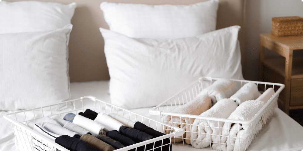 Organisation des accessoires de couchage